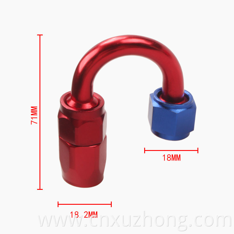 AN6 straight Aluminum Alloy Oil cooler hose fitting